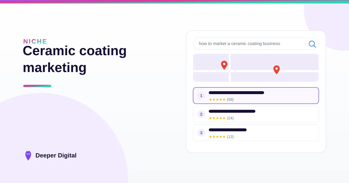 Ceramic coating marketing: winning the $2,000 install on Google — Deeper Digital, local SEO for Central Texas service businesses