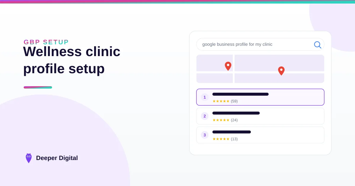 Google Business Profile for wellness clinics — the setup that catches the GLP-1 wave — Deeper Digital, local SEO for service businesses